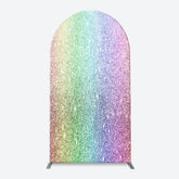 Lofaris Colorful Rainbow Glitter Arch Backdrop For Birthday